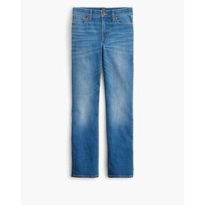 J. CREW Essential Straight Jeans Women's Size 29 Blue Medium Raw Hem Stretch New